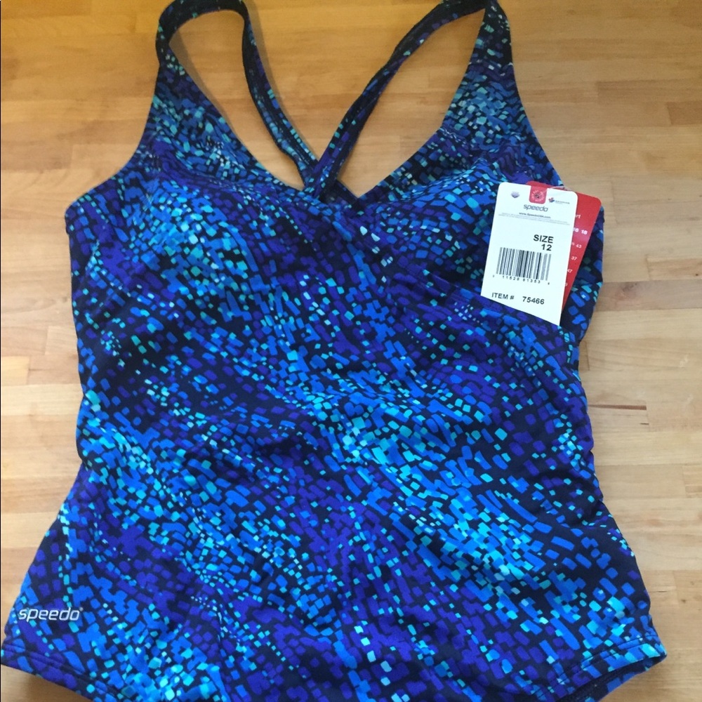 NWT Speedo swim suit one piece size 12